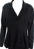 Ivan Grundahl Copenhagen. Black Viscose Button Down Peplum Jacket