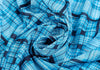 Yohji Yamamoto Japan. Y's Blue Plaids Semi Sheer Gather Skirt