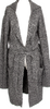 Yohji Yamamoto FEMME. Japan.  RAGNE KIKAS. Black, Silver Rayon/Wool Cardigan Jacket/Sweater