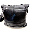 MICHIAMO JAPAN. Black Pebbled Leather Shoulder