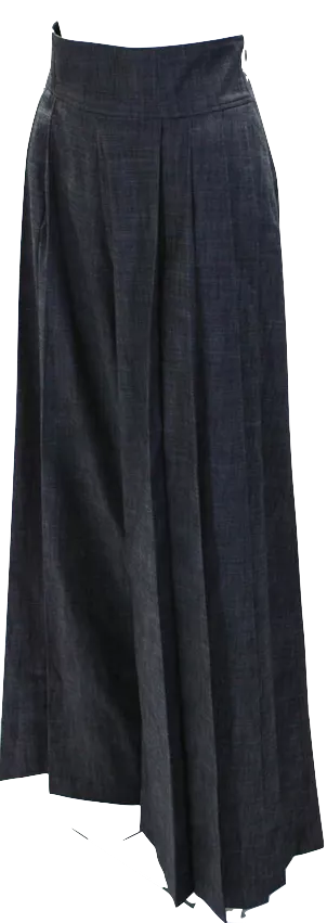 Adeam Japan. NEW W/TAGS. Gray Wide Leg Pleated Mid Rise Pants