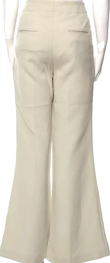 AMBUSH Italy. NEW W/O TAGS. Beige Wool Blend High-Waist Flare Split Pants