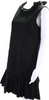 Dolce and Gabbana Italy. Black Cotton Zipped Pleated Drop Waist Dress