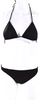 Kiwi Saint-Tropez NEW. NWT. Black Melly Savane Triangle Bikini Swimsuit Size 1