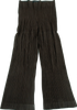 Issey Miyake Japan. Brown Faux Suede Pleats Pants