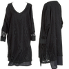 Yohji Yamamoto Japan. Y's Black Diamond Woven Layered Dress