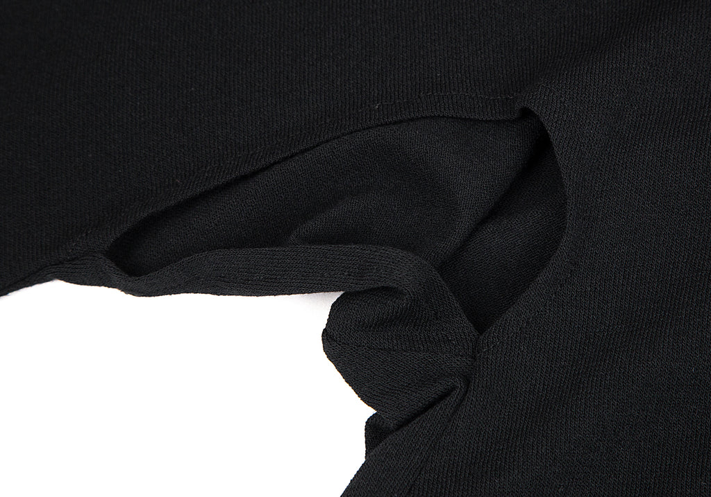 YOHJI YAMAMOTO JAPAN.   MICHIKO by Y's Black Rayon Side Opening Knit Button Top