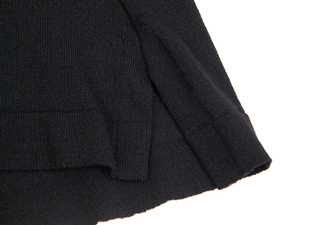 YOHJI YAMAMOTO JAPAN.   MICHIKO by Y's Black Rayon Side Opening Knit Button Top