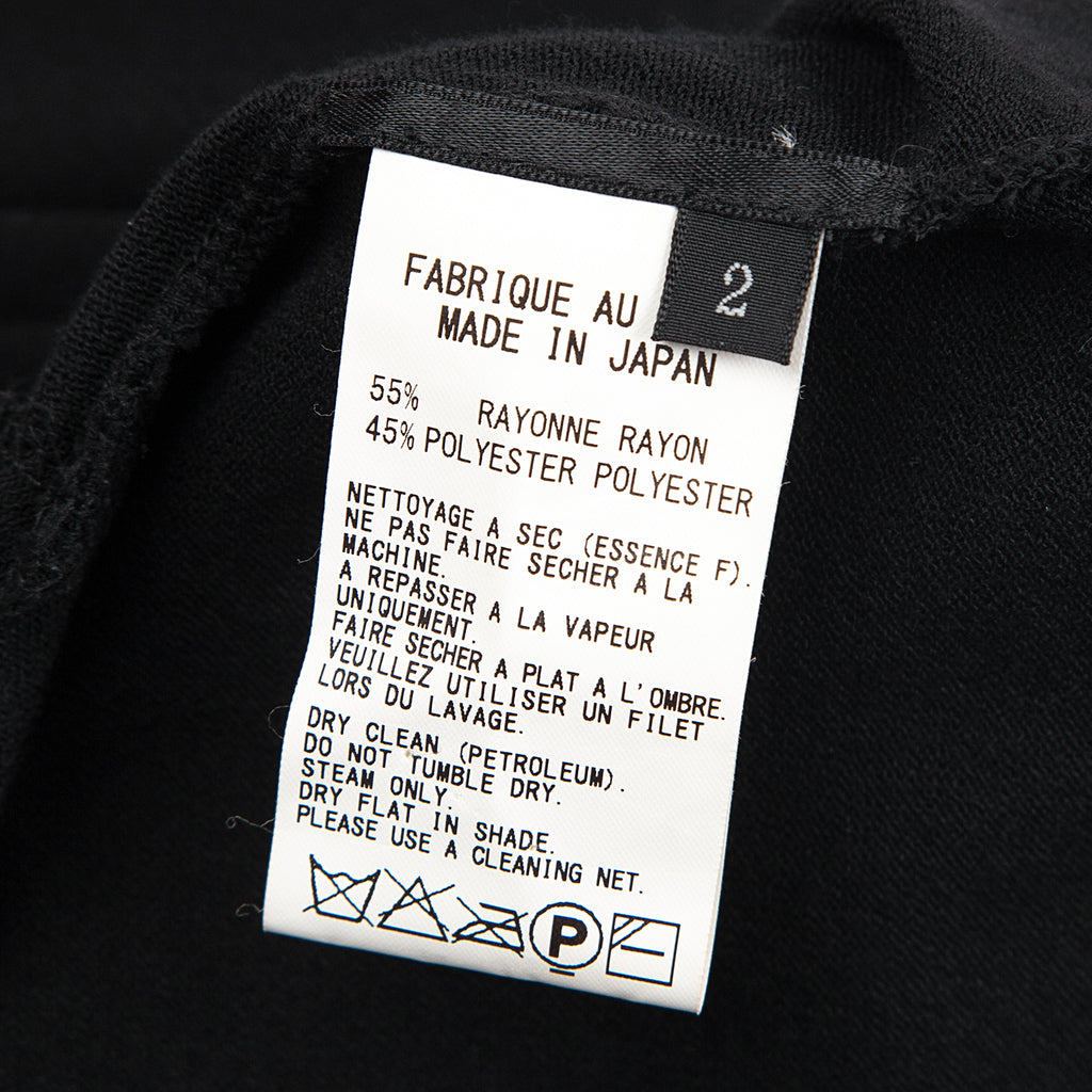 YOHJI YAMAMOTO JAPAN.   MICHIKO by Y's Black Rayon Side Opening Knit Button Top
