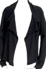 YOHJI YAMAMOTO JAPAN.   MICHIKO by Y's Black Rayon Side Opening Knit Button Top