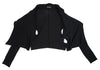 YOHJI YAMAMOTO JAPAN.   MICHIKO by Y's Black Rayon Side Opening Knit Button Top