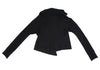 YOHJI YAMAMOTO JAPAN.   MICHIKO by Y's Black Rayon Side Opening Knit Button Top