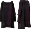 Yohji Yamamoto Japan. Y's Black Wool Nylon Checked Flare Dress