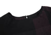 Yohji Yamamoto Japan. Y's Black Wool Nylon Checked Flare Dress