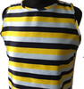 Iceberg Italy. Striped Front Tessuto Nylon, White Back Mini Dress