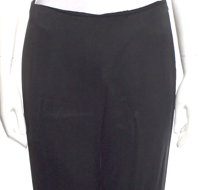 Prada Italy.  Vintage Black Acetate/Viscose Wide Leg Pants