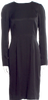 Acne Studios Sweden. Black Silk Long Sleeve Dress