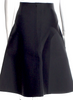 Acne Studios Sweden. Black Nylon/Poly Knee-Length Skirt