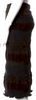 Acne Studios Sweden. Vintage Black Striped Viscose Blend Knee-Length Skirt