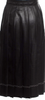 Acne Studios Sweden. Black Triacetate Blend Pleated Accents Knee-Length Skirt