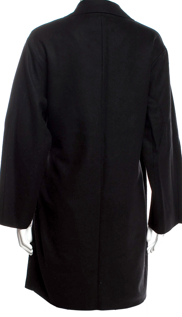 Acne Studios Stockholm Black Woo Cashmere Blendl Faux Fur Coat