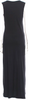 Ann Demeulemeester Belgium. Black Cotton Scoop Neck Long Dress