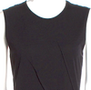 Ann Demeulemeester Belgium. Black Cotton/Rayon Blend Crew Neck Knee-Length Dress