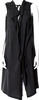Ann Demeulemeester Belgium. Black Silk Sash Tie Long Gillette Vest