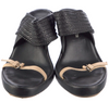 Ann Demeulemeester Belgium. Black Leather Slides  Size: 8.5 | IT 38.5