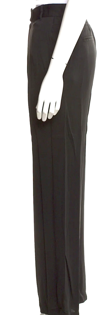 Ann Demeulemeester Belgium. Black Rayon Wide Leg Pants