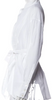 Ann Demeulemeester Belgium. White Cotton Long Sleeve Button-Up Top