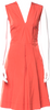 Blumarine ITALY. By Anna Molinari Cotton Blend  V-Neck Knee-Length Dress
