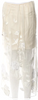 Blumarine Italy. Anna Molinari. White Lace Pattern Midi Length Skirt