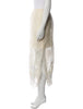 Blumarine Italy. Anna Molinari. White Lace Pattern Midi Length Skirt