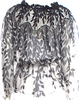 Blumarine Italy. Anna Molinari. Vintage Semi-Sheer  Printed V-Neck Blouse
