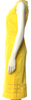 Blumarine Italy. Yellow Cotton/Spandex Square Neckline Knee-Length Dress