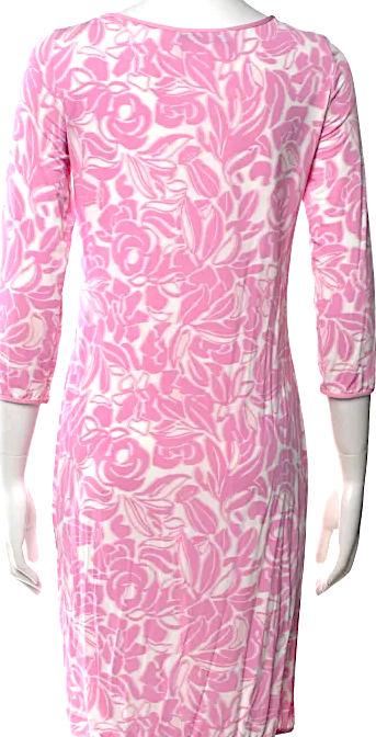 Blumarine Italy. By Anna Molinari. Pink Nylon Mini Dress