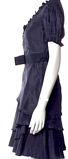 Blumarine Italy. By Anna Molinari. Midnite Blue Silk Mini Dress