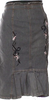 Blumarine Italy. By Anna Molinari.  Vintage Grey Cotton Embellished Knee-Length Skirt