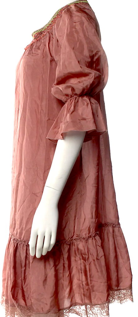 Blumarine Italy. By Anna Molinari Silk  Scoop Neck Knee-Length Dress