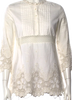 Blumarine Italy. Anna Molinari. Neutrals Three-Quarter Sleeve Blouse