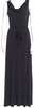 Calvin Klein NY. Black Poly Blend Cowl Neck Long Dress