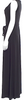 Calvin Klein NY. Black Poly Blend Cowl Neck Long Dress