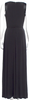 Calvin Klein NY. Black Poly Blend Cowl Neck Long Dress