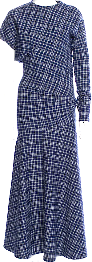 Calvin Klein NY. RAF SIMONS DESIGNER. 205W39NYC  Plaid Print Long Dress