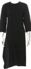Celine PARIS. PHOEBE PHILO Designer. Black Viscose Crew Neck Midi Length Dress