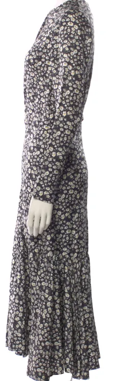 Calvin Klein NY. RAF SIMONS DESIGNER. 205W39NYC  NEW W/TAG. Abstract Silk Long Dress