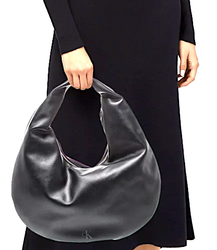 Calvin Klein/ Raf Simons 205W39NYC. Black Leather Top Handle Bag