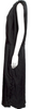 Comme des Garcons Japan. Black Raw Edge Trim Crew Neck Long Dress