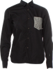 Comme des Garcons Japan. Black Button Up Top/Blouse with Contrast Accent Pocket